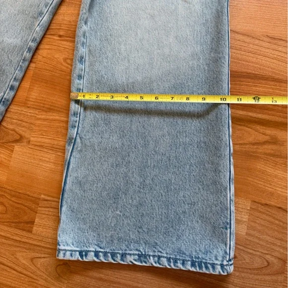 Michael Kors Women Sz 6 Blue Selma Crop Wide Leg Denim Jeans Pant Cotton Lyocell - Picture 11 of 14